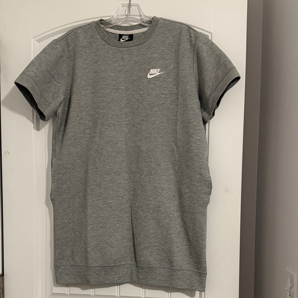 Nike Heather Gray Crewneck Dress with pockets